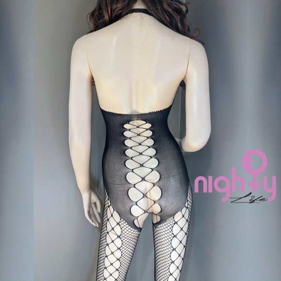 Dark Web Crotchless Bodystockings - Picture 3 of 3